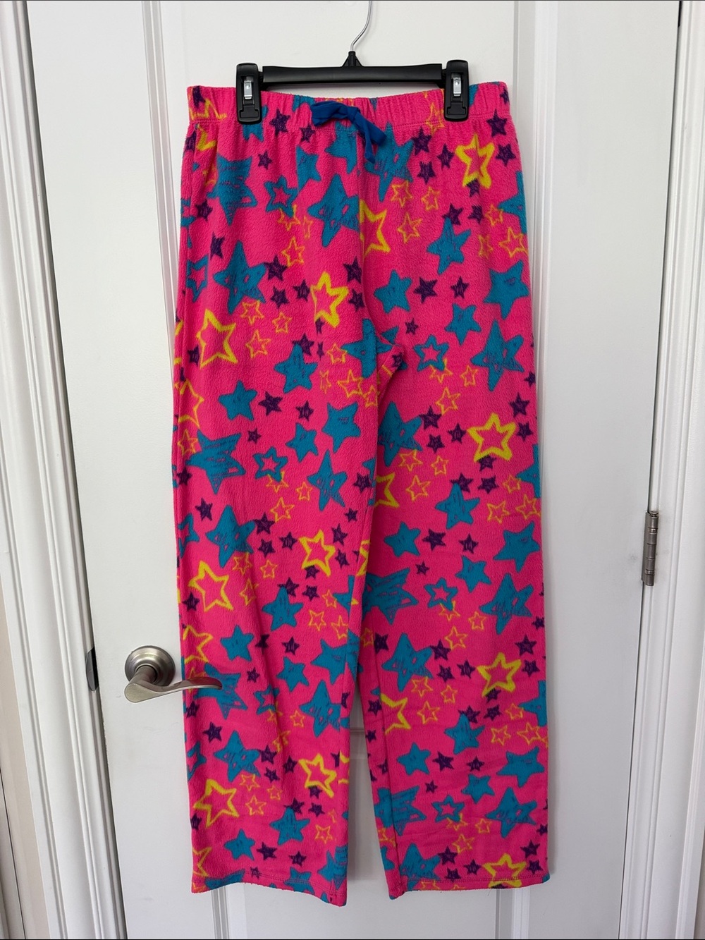 total girl Pink Star-Print Fleece Pajama Pants